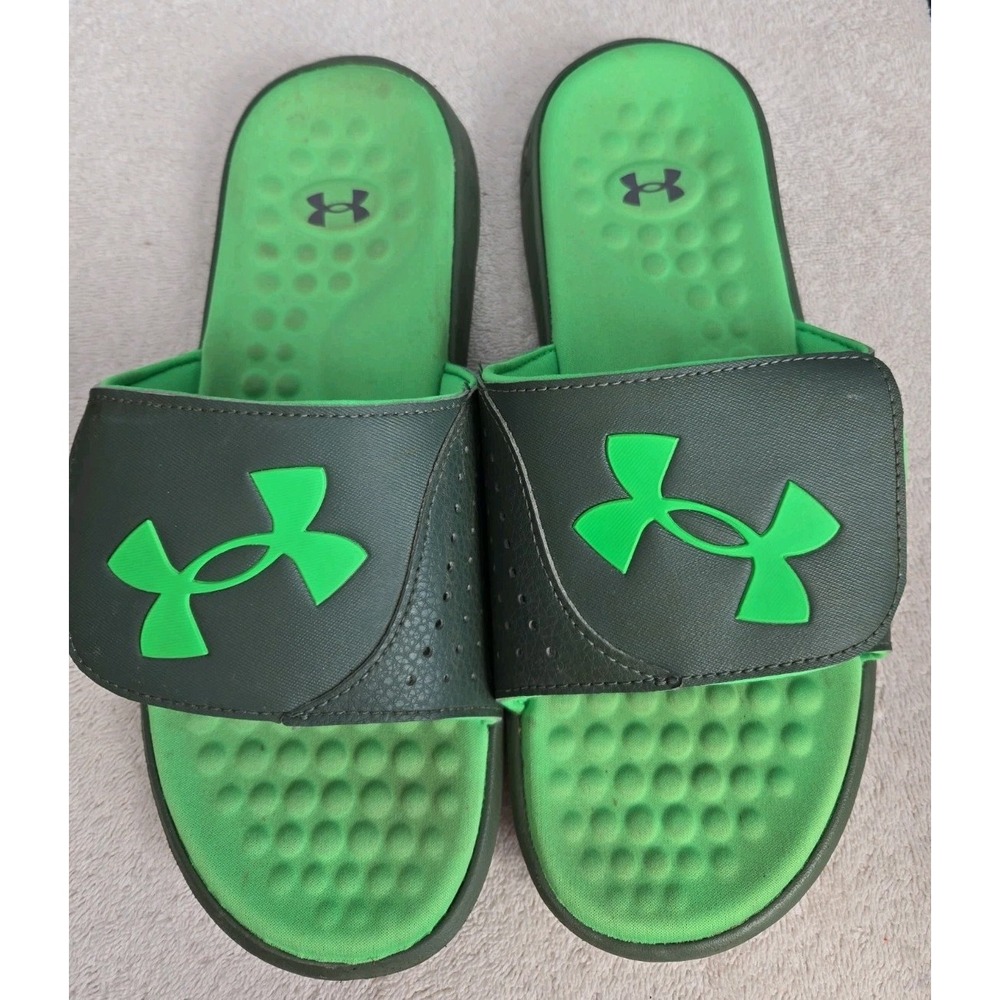 Under Armour Mens Slipon Sandals Size 9 Green